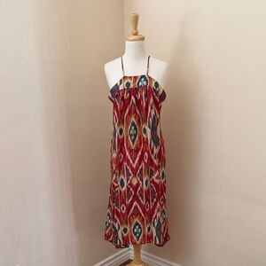 Anthropologie Saturday/Sunday ikat print 100% silk dress